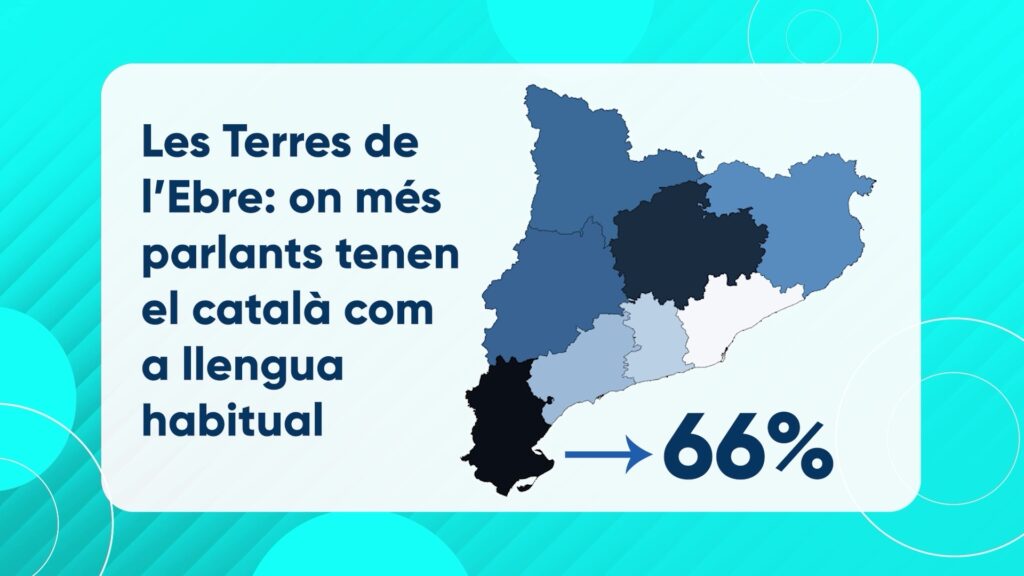 Les Terres de l’Ebre mantenen el lideratge d’ús del català tot i perdre cinc punts respecte del 2018