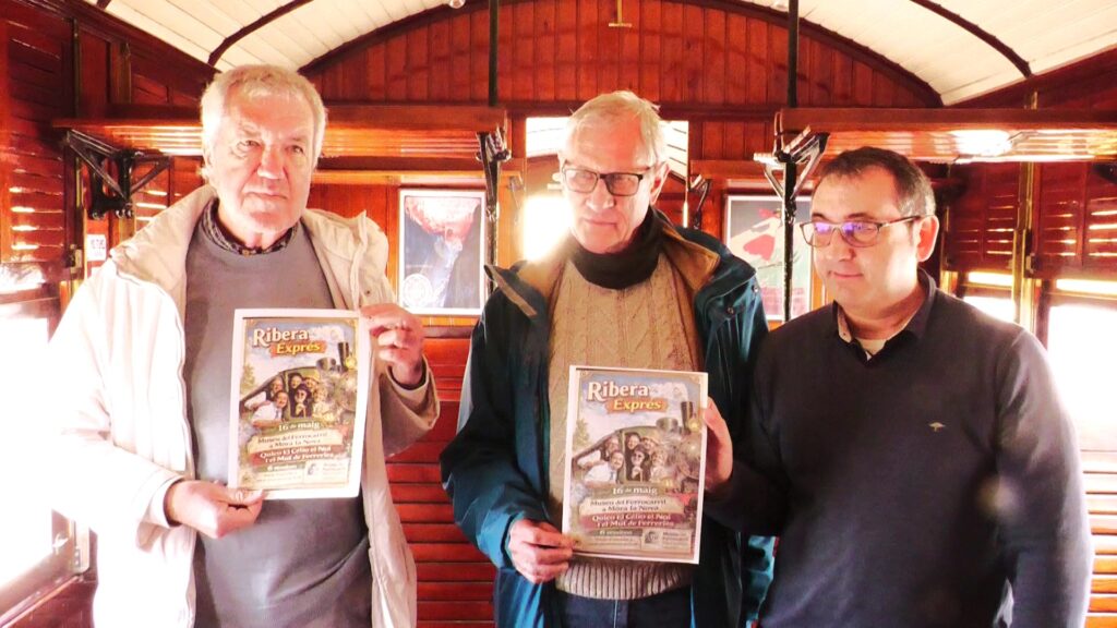 Presentació de l'espectacle Ribera Exprés al Museu del Ferrocarril de Móra la Nova, Ribera d'Ebre.