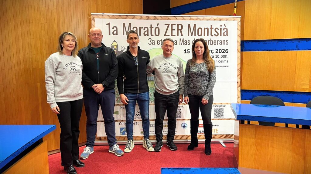 Mas de Barberans acollirà el 15 de març la tercera etapa de la 1a Marató ZER Montsià Presentació de la tercera etapa de la 1a Marató ZER Montsià a Mas de Barberans amb Sergi Guimerà i Joan Carles Galve.