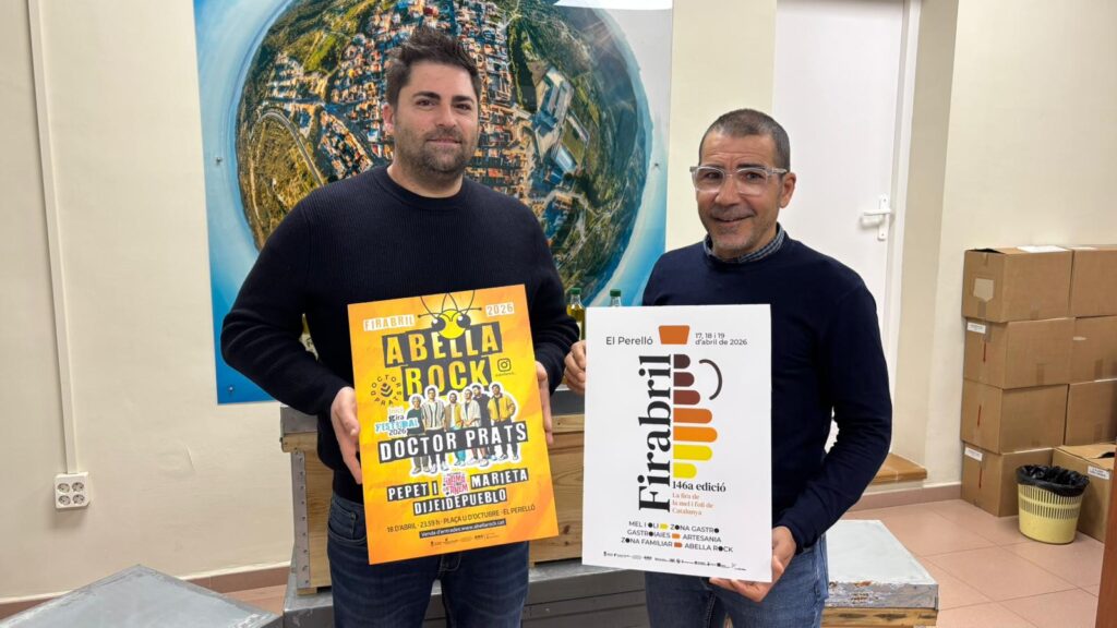 La Firabril i l’Abella Rock combinaran gastronomia, tradició i música en directe al Perelló L'alcalde del Perelló, Samuel Ferré, i el regidor de fires, Ruben Cano, presenten els cartells de Firabril i Abella Rock 2026 al Baix Ebre.