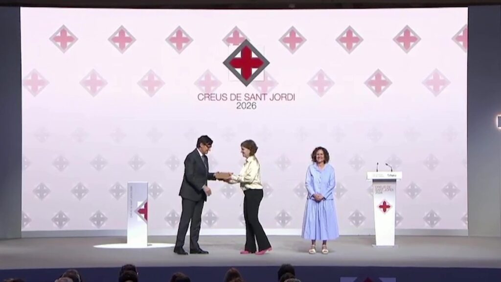 Entrega de la Creu de Sant Jordi 2026 a la Banda de Música de Benissanet al MNAC, Barcelona.