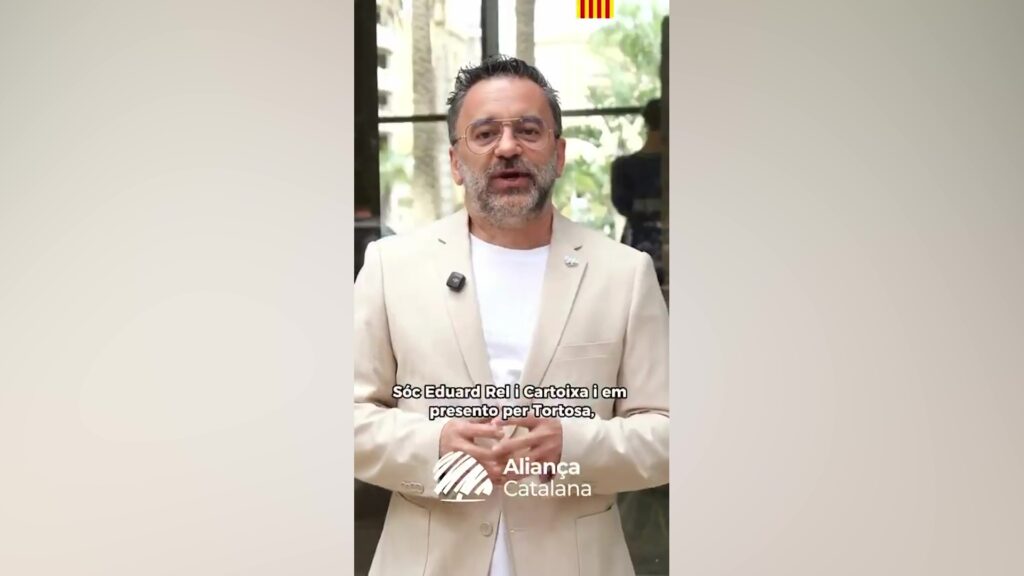 Eduard Rel i Cartoixa, candidat d'Aliança Catalana a l'alcaldia de Tortosa, durant la seua presentació oficial.