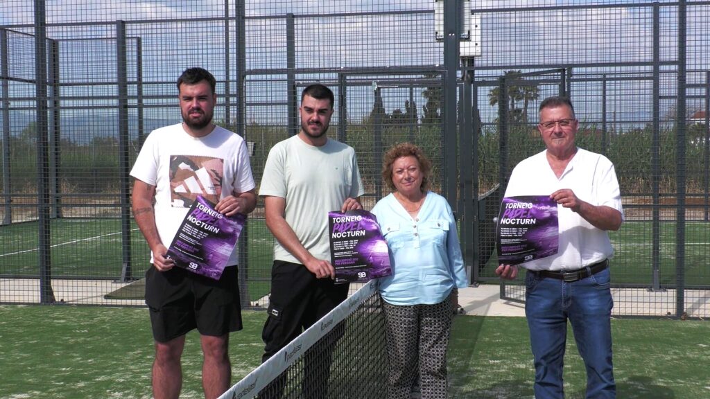 Presentació del primer torneig de pàdel nocturn a les pistes de Sant Jaume d’Enveja, Montsià.