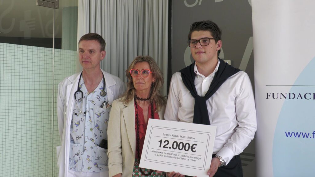 Presentació de la Beca Família Muiño a Tortosa amb representants de l'Hospital Verge de la Cinta i la Fundació Doctor Ferran.