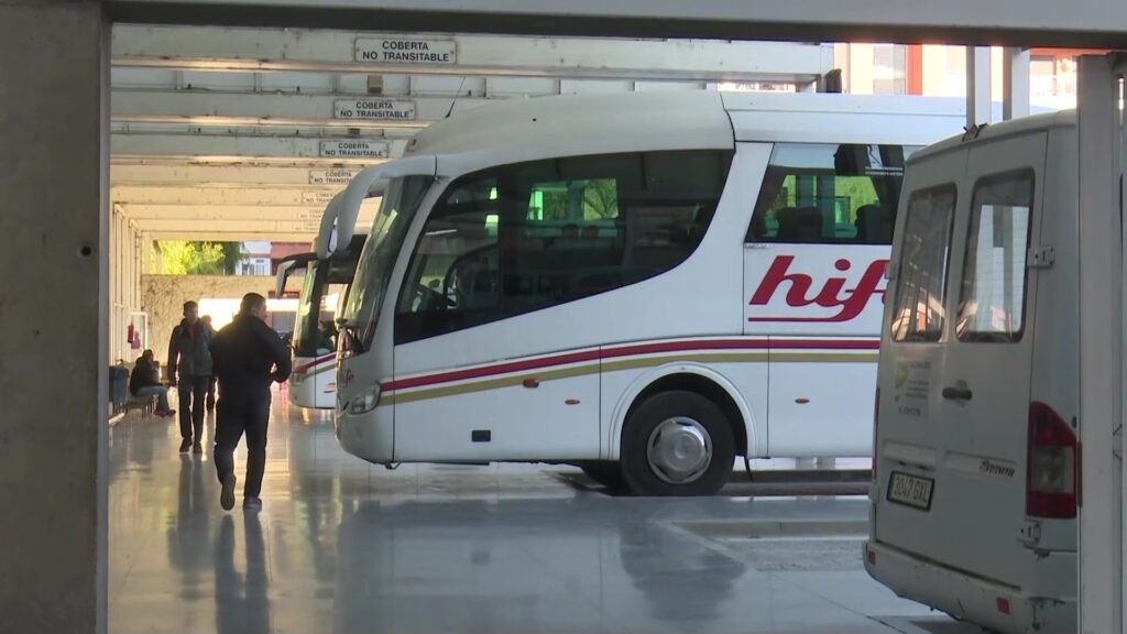 Autobusos de la companyia Hife estacionats a l'estació de busos de Tortosa, Terres de l'Ebre.
