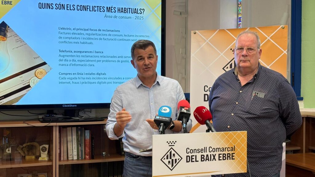 Presentació dels resultats de l'Oficina Comarcal d'Informació a les Persones Consumidores del Baix Ebre a Tortosa.