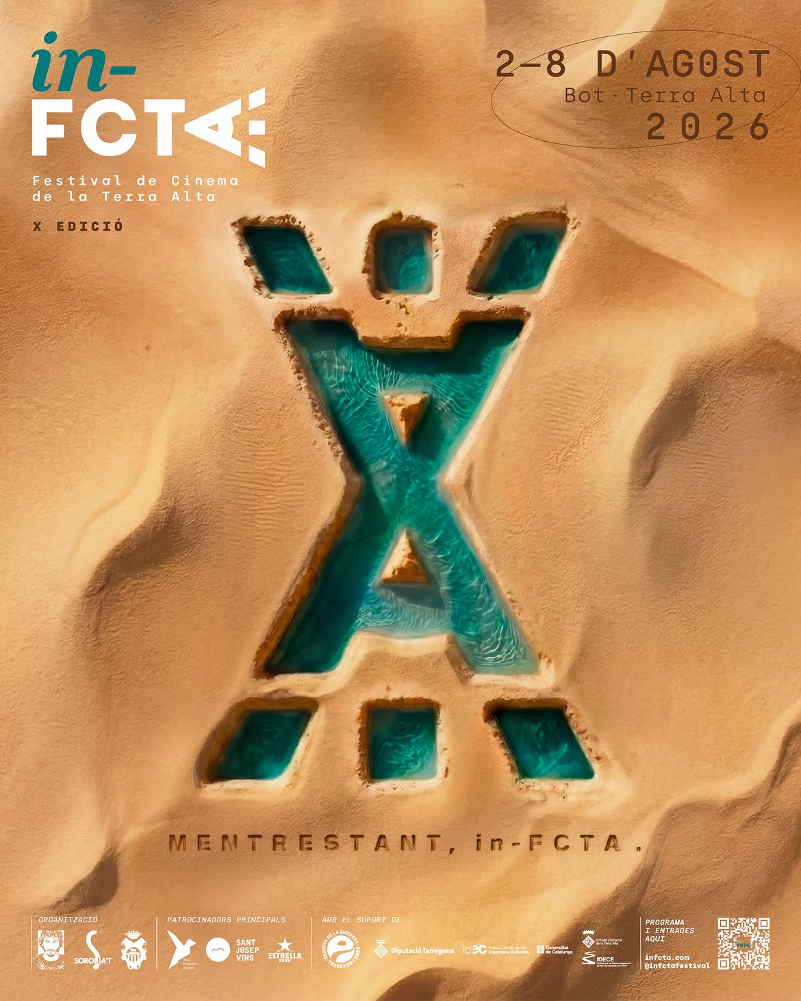 Cartell oficial de la desena edició de l'in-FCTA, el Festival de Cinema de la Terra Alta a Bot.