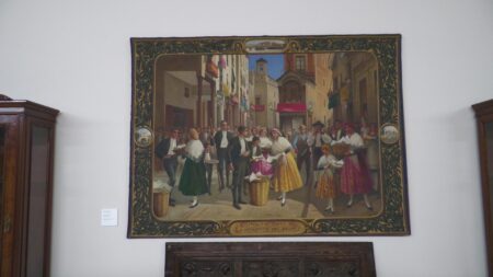 Els descendents dels Cerveto es retroben a Tortosa en un gran homenatge Quadre d'Antonio Cerveto a l'Ajuntament de Tortosa
