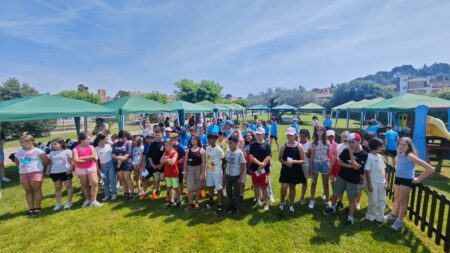 Alumnes de primària de Deltebre i Alcanar reunits a la Fira FER a les Terres de l'Ebre.