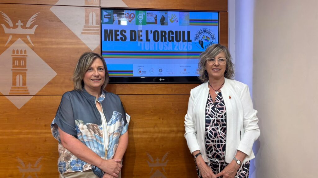 Tortosa presenta el Mes de l’Orgull 2026 amb un ampli programa per defensar la diversitat i els drets LGTBIQ+ Mar Lleixà i Dolors Bel presenten els actes del Mes de l'Orgull 2026 a Tortosa, Baix Ebre.
