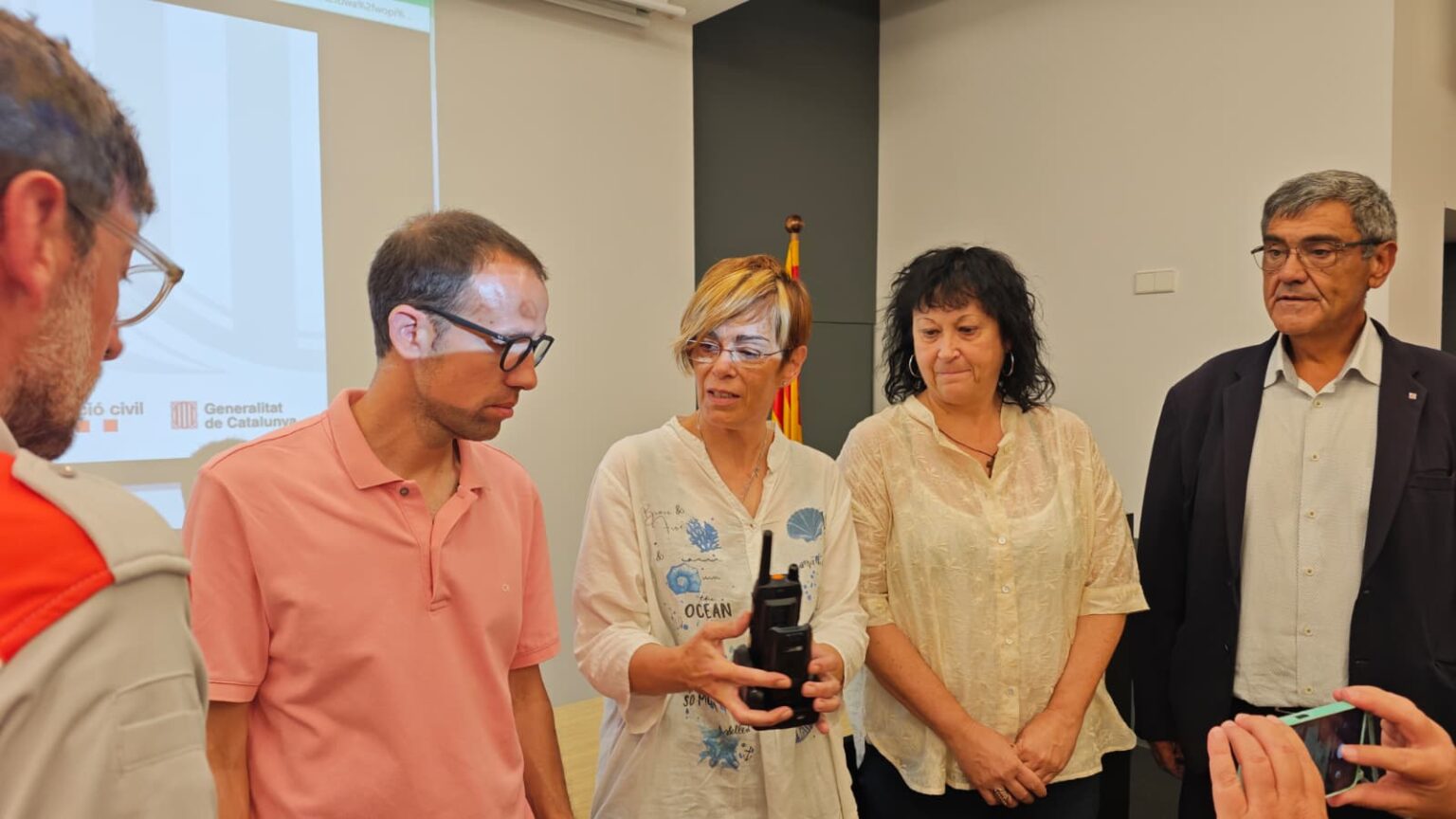Representants municipals de Freginals, Godall i Paüls reben terminals de la xarxa RESCAT de Protecció Civil