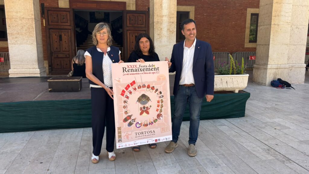 Tortosa presenta el cartell de la XXIX Festa del Renaixement centrat en les arts Presentació del cartell de la XXIX Festa del Renaixement a Tortosa, Baix Ebre.