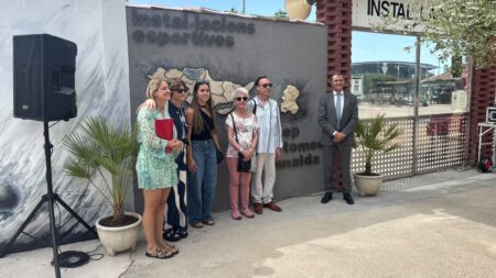 Inauguració de les instal·lacions esportives Josep Bertomeu a Santa Bàrbara, Montsià, Terres de l'Ebre.