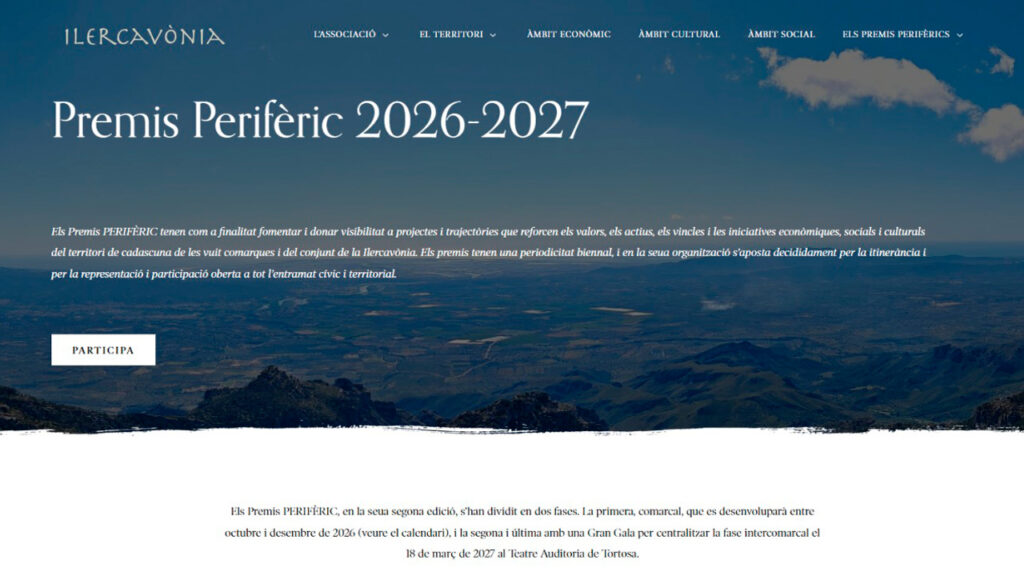 Imatge de la portada de la web