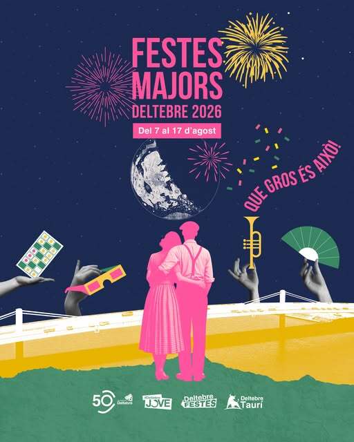 Cartell oficial de les Festes Majors de Deltebre 2026 a les Terres de l'Ebre.