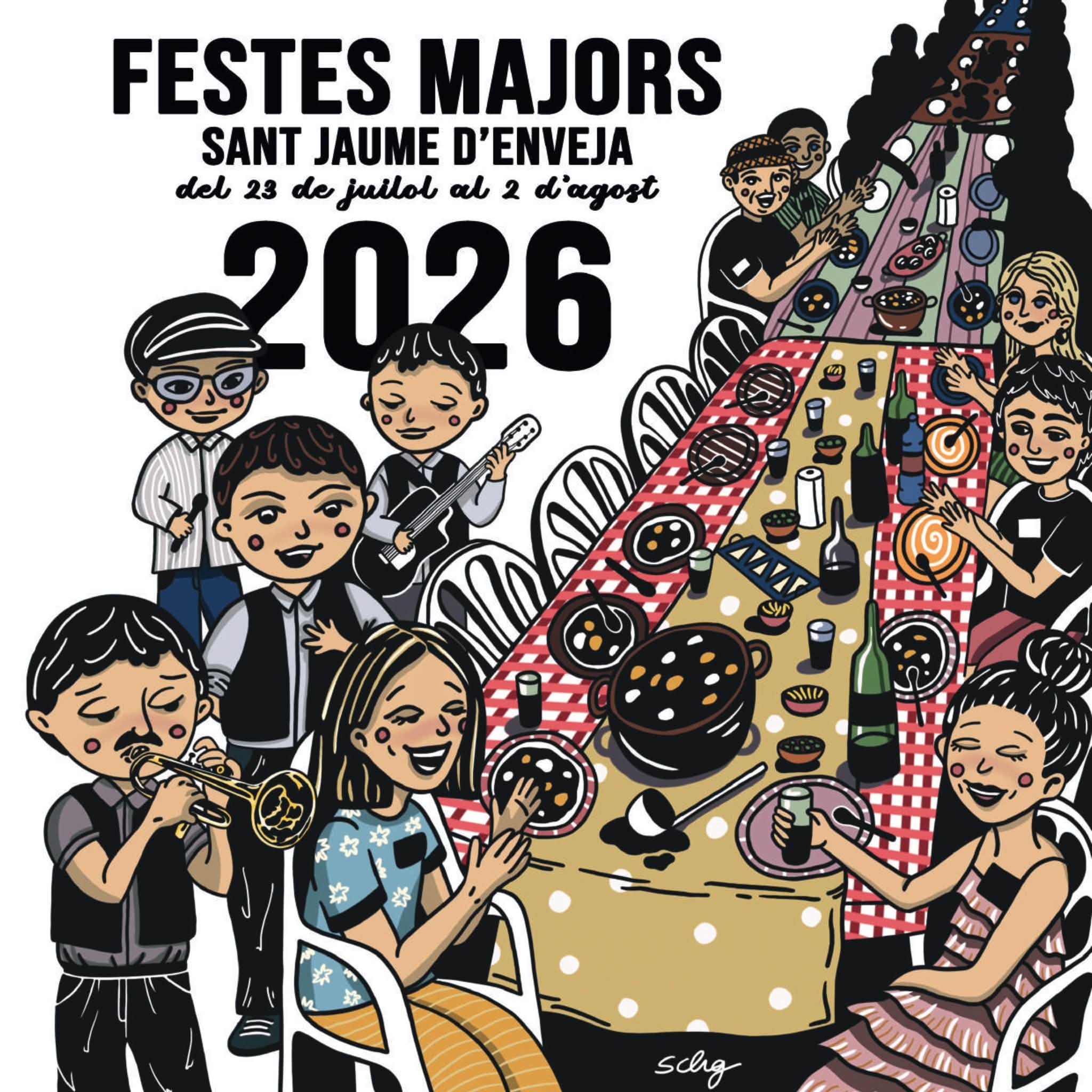 Cartell oficial de les Festes Majors de Sant Jaume d'Enveja 2026 al Montsià.
