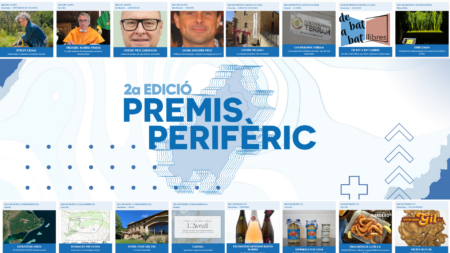 Imatge promocional de la segona edició dels Premis PERIFÈRIC on es mostren diversos candidats del territori d'Ilercavònia.