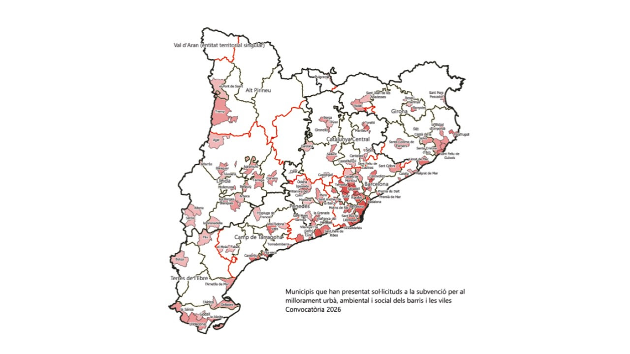 Nou municipis de les Terres de l’Ebre han presentat candidatura a la segona convocatòria del Pla de barris i viles Un total de nou municipis de les Terres de l’Ebre han presentat sol·licituds a la segona convocatòria del Pla de barris i viles 2025-2029 de la Generalitat de Catalunya. La resolució de les ajudes es farà pública el pròxim mes d’octubre.